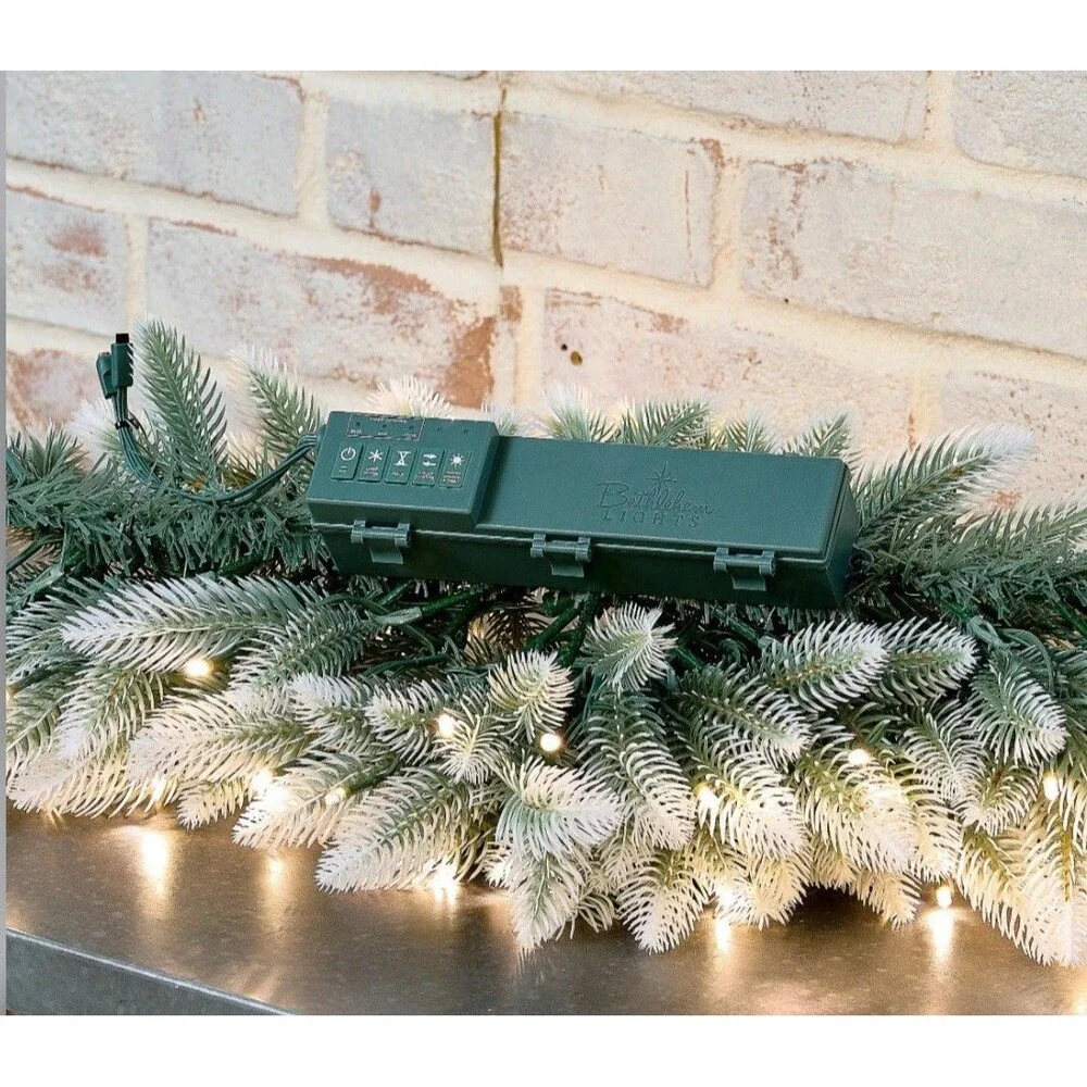 Bethlehem Lights Grand Radiance 36" Swag with 3-in-1 LEDs Snow Spruce - Picture 2 of 2